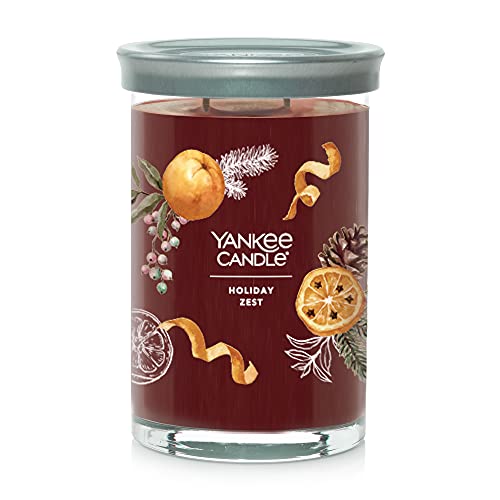 Image of Yankee Candle Holiday Zest Scented Signature 20oz Large Tumbler 2-Wick Candle Over 60 Hours of Burn Time