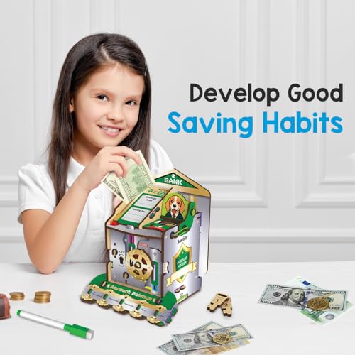 Image of Smartivity DIY Piggy /Money Bank for Kids Ages 6-12 Years | Smart Locking System with 2 Keys I Stores Notes & Coins I Build Savings Skills in Kids I Birthday Gift for Boys & Girls 6,7,8,9,10,11,12
