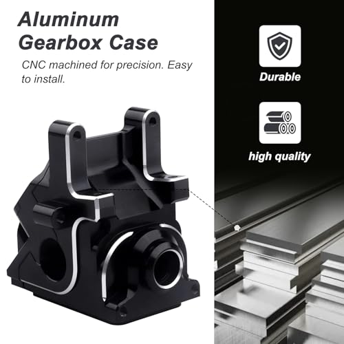 Image of Aluminum Gearbox Case Set HD for 6S Arrma Kraton Typhon Notorious Outcast Mojave Infraction Felony Talion Limitless BLX, Replaces AR310854 (Black)