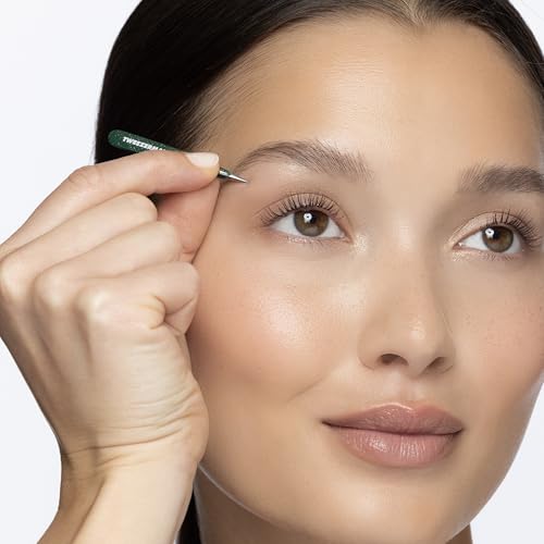 Tweezerman Conjunto de micro mini pinças Enchanted Garden - pinças de sobrancelha para mulheres e ho