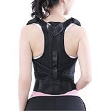 Tcare Adjustable Posture Corrector Waist Shoulder Brace Back Support, Back Lumbar Pain Relief Belt for Men Women Kids Back Shoulder Support (L)