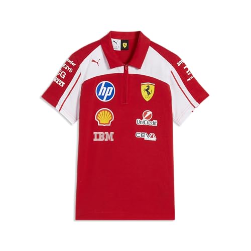 Image of PUMA Scuderia Ferrari F1 2026 Kids' Team Polo - Red - Size: 15/16 Years