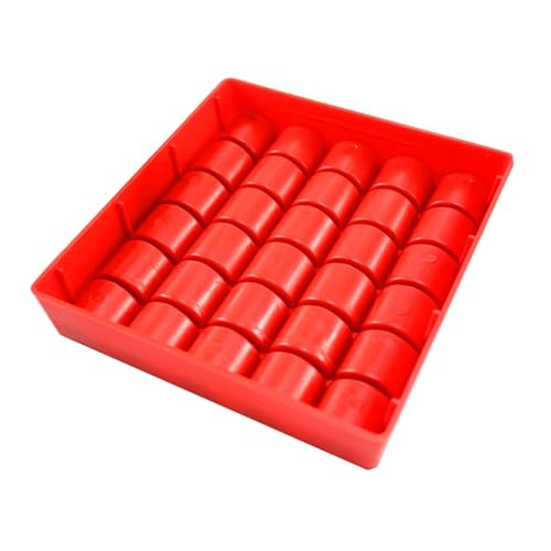 Caja organizadora para monedas de plástico color rojo