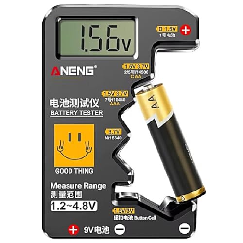 Comprobador de Pilas Digital Universal – Compatible con Pilas AA,...
