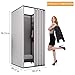 Clothing Store Fitting Room, Portable Changing Room with Shading Curtain Used in Office, Mall, Boutique, Home, Movable Temporary Mobile Privacy Protection (Grey, 39x39x79 inches)