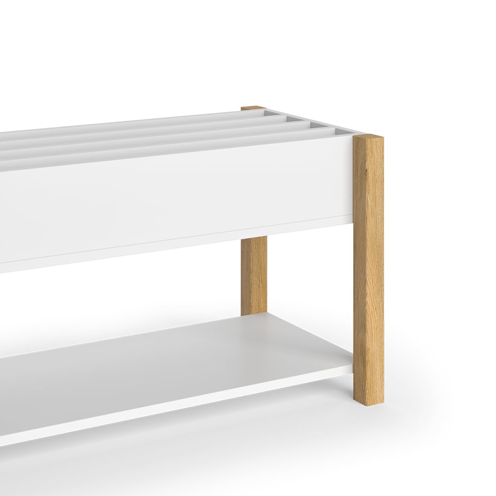 VitaliSpa Étagère pour Enfants Malia, Blanc, 80x46cm, autoportant pour Le Rangement des Jouets et des Livres