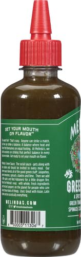 Image of Melinda's Green Sauce - Gourmet Mild Chile Verde Hot Sauce Made With Fresh Ingredients, Tomatillos, Jalapeno, Spinach & Cilantro - 12 oz, 2 Pack