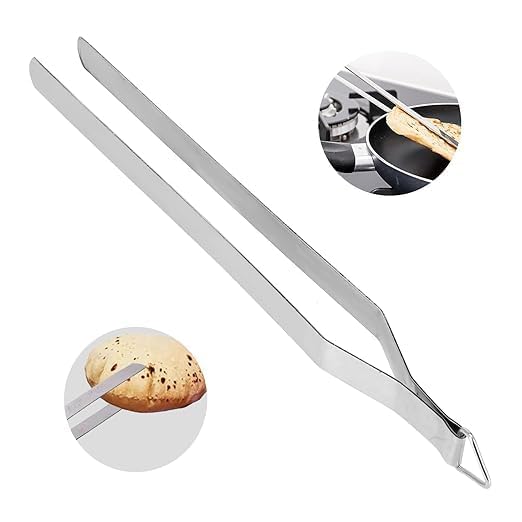 LMR3 Stainless Steel Tong, Roti - Chapati Chimta (Dimension Length 27 cm Width 6 cm Height 3 cm) Pack of 1 2
