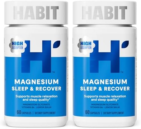 Habit Magnesium Sleep & Recover Supplement Dual Pack, Magnesium G...