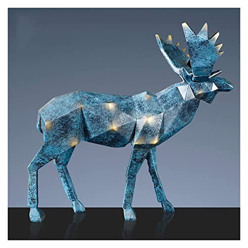Statue cerf géométrique RLKHXBS objet déco design bureau et table de salon - 6