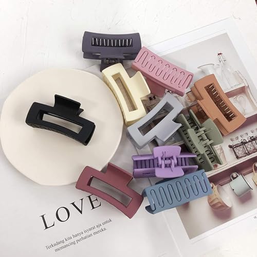 2Pcs Purple Hair Clip, Retro Hollow Women Fashion Strong Large Clips for Washing Face Ultra-light Styling Accessories, One Size miniatura 3