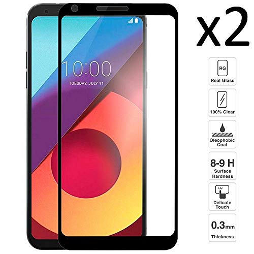 iGlobalmarket [2 Unidades] Protector de Pantalla 3D LG Q6 / Alpha/Plus, Vidrio Templado, Sin Burbujas, Pantalla Completa, 9H Dureza, Resistente a Arañazos