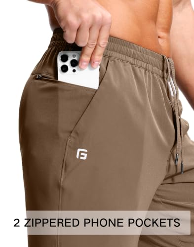 Image of GGJ Men's Lightweight Athletic Shorts with 2 Zipper Pockets 7 inch /9 inch /5 inch Gym Workout Running Quick Dry Tennis Shorts for Men