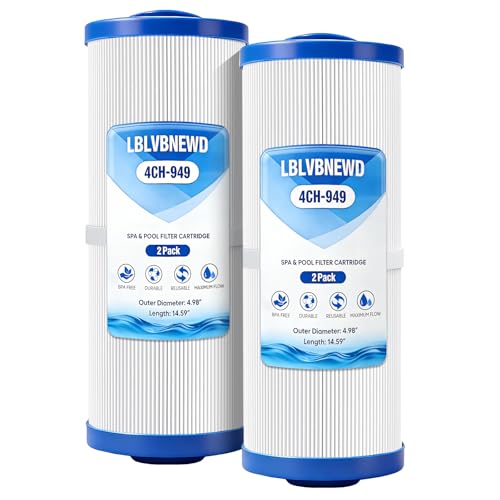 4CH-949 Spa Filter Compatible with PWW50L 200702 Cal Spa FIL50-5D13H15FCT-3 Filbur FC-0172 SD-01143 817-4050 Waterway Teleweir 50 Rising Dragon 50 hot tubs filter cartridge 2PACK 4.98x14.59