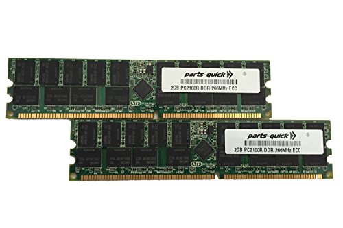 parts-quick 4�M�K�o�C�g�L�b�g��Sun Fire X2100�T�[�o�[��DDR DIMM�u�����h�̂��߂�2 X 2�M�K�o�C�g�̃����� 4 GB