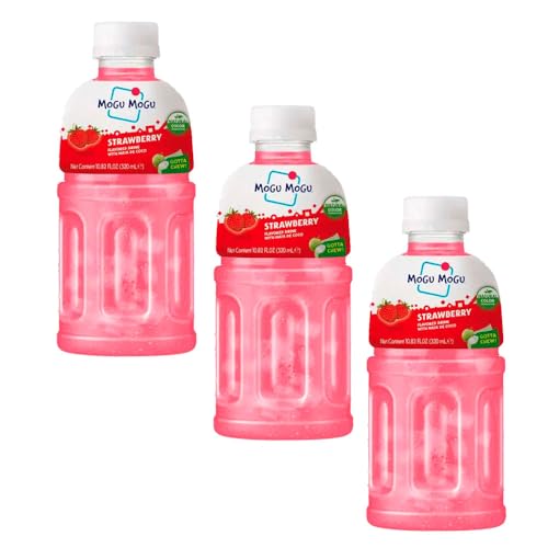 Bebida Mogu Mogu sabor a fresa 320 ml - Pack 3 unidades (3x320 ml)