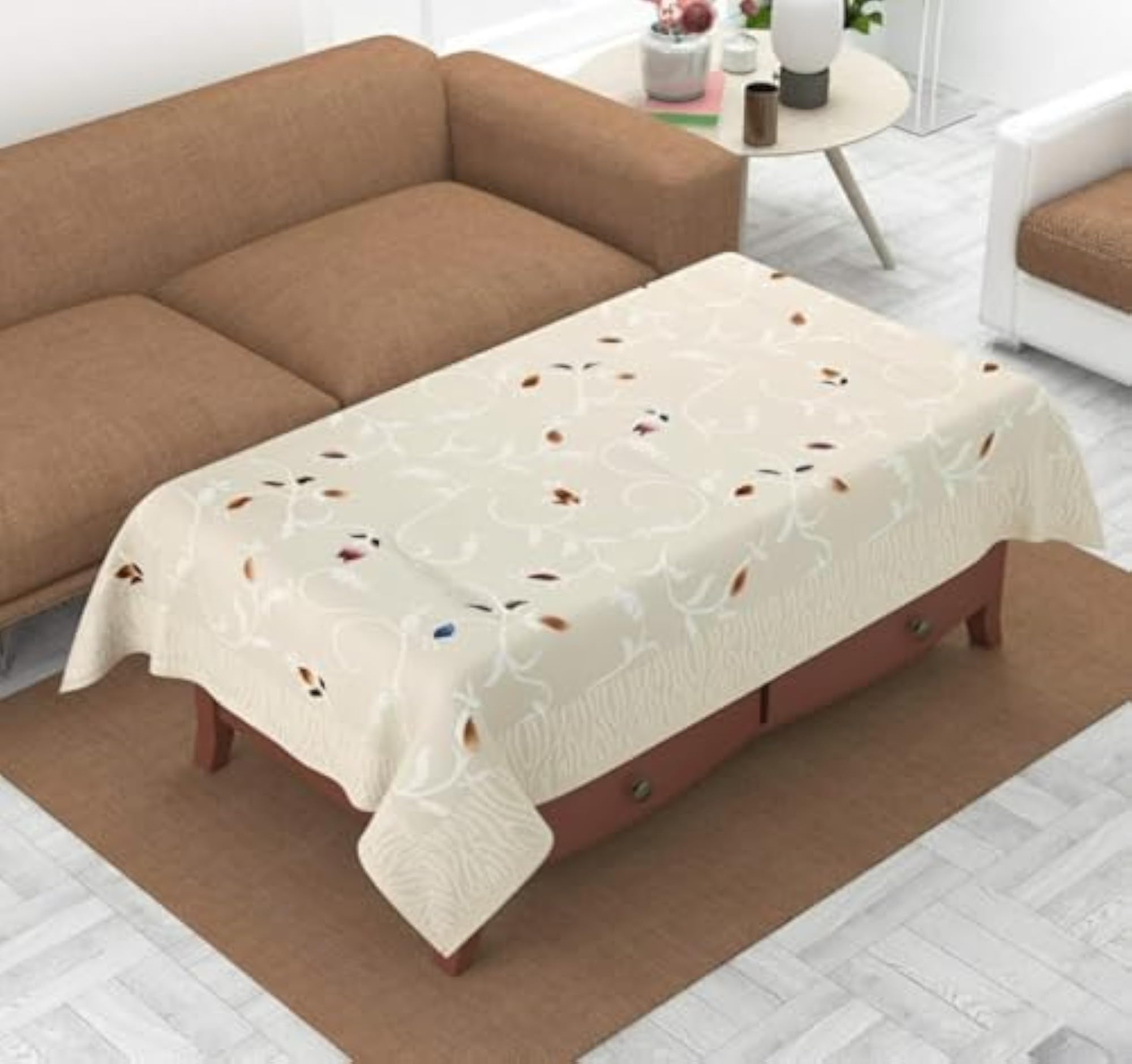 Cotton Net Embroidered Table Cover for Dining Table