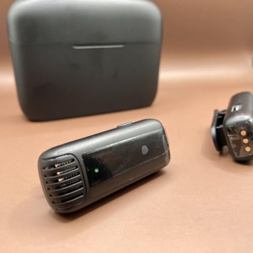 Microfone de Lapela Sem Fio Tipo C Kit Duplo com Capa de Carregamento | Compatível com Dispositivos