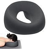 PLLYPE Massagekissen Kopf Loch, Massage Kopfstütze für Bett, Massage-Gesichtswiegenkissen, U-förmiges Gesichtskissen aus Memorys-Schaum, Massagebett Kopfstütze für Schreibtische Spa Salons Massagebett