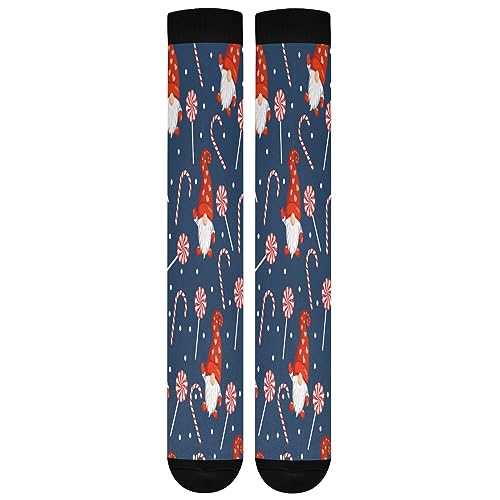 Image of Kigai Christmas Gnomes Compression Socks Women Men Knee High Stockings