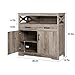 HOSTACK Modern Farmhouse Buffet Sideboard, Kitchen Storage Cabinet with Shelves and Doors, Wood Buffet Cabinet with Drawers, Coffee Bar, Floor Cabinet Cupboard for Dining Room, Ash Grey