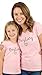 Besties Matching Mommy and Me Outfits Mom Daughter Shirts Mothers Day Outfits Mama Mini Clothing (9, Pink)