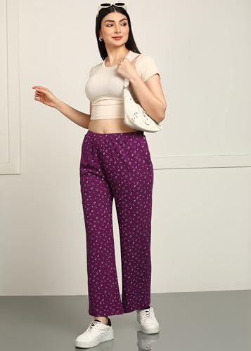 Image of Alan Jones Clothing Women's Straight Fit Mid Rise Solid Stretch Waffle Straight Pants