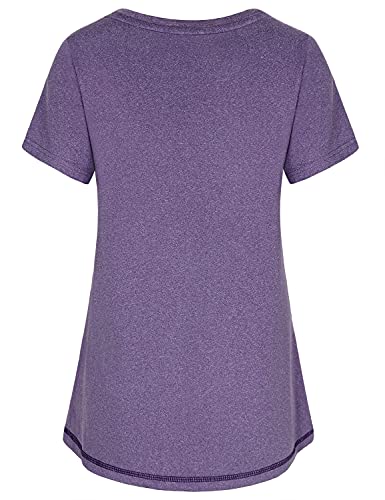 Plus Size Workout Tops For Women Moisture Wicking Yoga Shirts Athletic Active Hiking Running Tshirt Exercise Tunic #TOP1