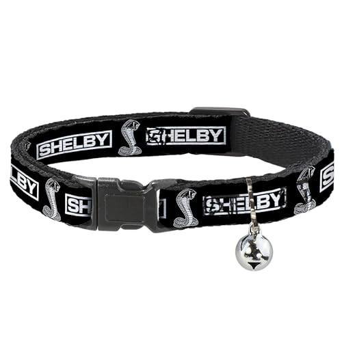 Collar de gato con campana Shelby Breakaway negro de 8.5 a 12 pulgadas 2