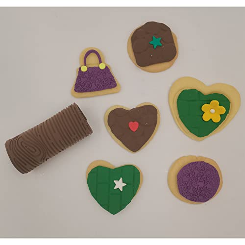 Fondant Molds Fondant Impression Mat Set,Gobaker Tree Bark/Brick Wall/Cobblestone/Stone Wall Flower Vine Lace Texture Design Cake Decorating Supplies For Cupcake Wedding Cake Decoration #TOP6