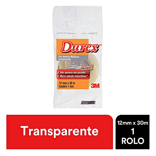 Fita Adesiva Durex Transparente 12mm x 30m - 3M