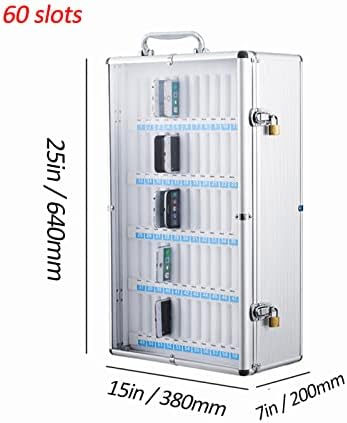Mobile Phone Storage Box with Handle - 36/60 Slot Secure Cell Phone Locker for Office & Classroom Organization, Ideal for Schools and Workspaces