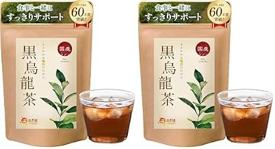 Warm Farm Black Oolong Tea, Made in Japan, Tea Bags (0.07 oz (2 g) x 30 Packets / Official) Cold Brew Oolong Tea, Oolong Tea (x2)