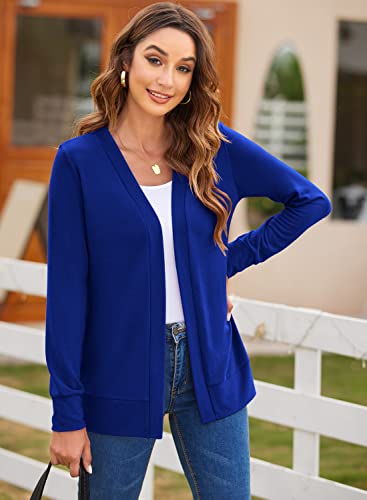 Image of Womens Casual Lightweight Long Sleeve Cardigan Flowy Soft Open Front Knit Cardigan Sweaters