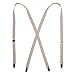 CTM Elastic .75 Inch Wide Undergarment Clip-End Suspenders, Beige