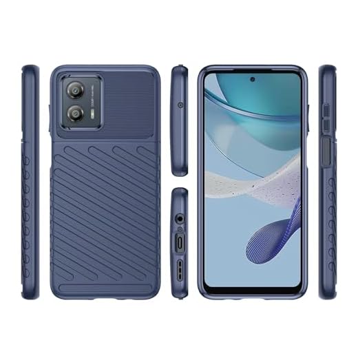 HTXWXJC Capa de telefone para Moto G53, Motorola G53S, Moto G53Y XT2335-2 capa à prova de choque capas protetoras de TPU antiarranhões capa de grau militar para Motorola Moto G53 5G azul