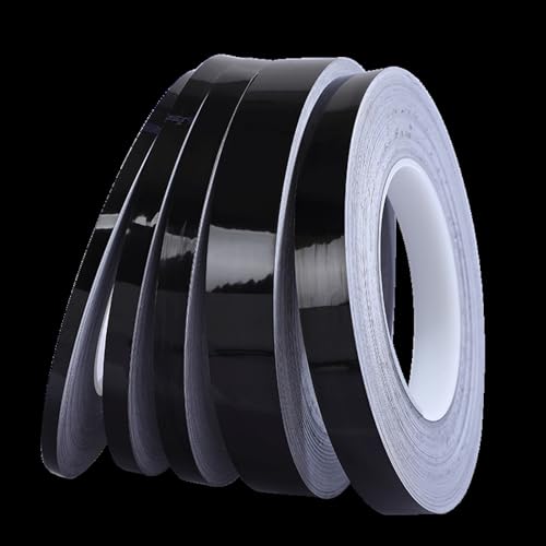 Moulure autocollante en PVC noir brillant 2cm x 50m pour cuisine et salle de bain