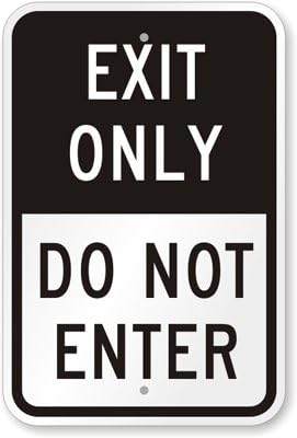 "Exit Only - Do Not Enter" Sign By SmartSign | 12" x 18" 3M High Intensity Grade Reflective Aluminum