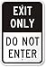 "Exit Only - Do Not Enter" Sign By SmartSign | 12" x 18" 3M High Intensity Grade Reflective Aluminum