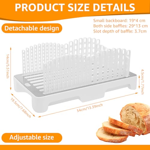 MENIBBLER Bread Slicer for Homemade Adjustable Width Bread Cutting Guide with Crumb Tray Foldable and Compact Sourdough Cutter Slicer Slicing Tool for Loaf Sourdough Rounds Sandwich - Image 2
