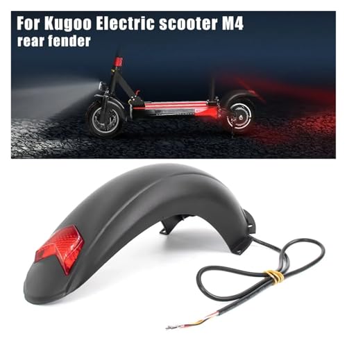 Guardabarros trasero para KuGoo M4 accesorio de scooter ensanchado 25 cm con luz de freno 3