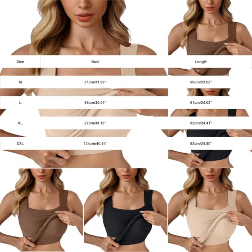 Tank Tops with Built in Bras for Older Women Sleeveless Wide Strap Camisole - image 2