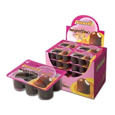 Bulgari Negrettino, Bombones de Chocolate con Relleno de Marshmallow. 20 paquetes x 6 uds