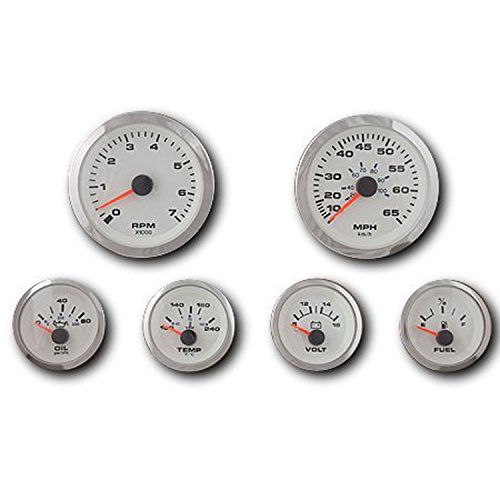 Sierra 67654P Premier Pro 6-Gauge Set - White
