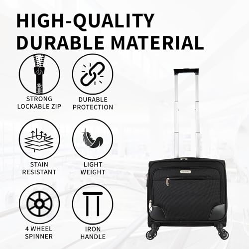 FLYMAX Rolling Laptop Case on 4 Wheels - Fits Most Laptops up to 16" - Image 2