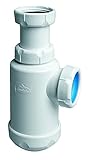 Salida para tubos lisos 40 mm Jimten 702128 Sifón para lavabo o fregadero S-65 1 1/2