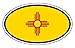 New Mexico State Flag Car Bumper Sticker Decal Oval