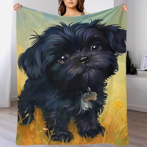 Couverture Yorkshire Terrier en microfibre de 180x200 cm pour lit et canapé - 6