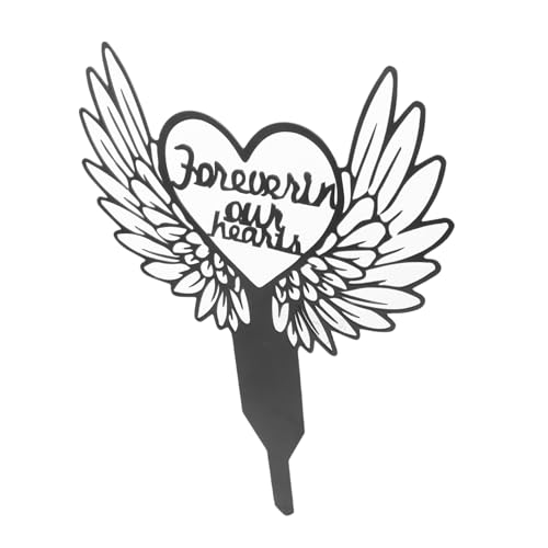 LIOOBO ペット墓地の山 ペットメモリアル お墓の装飾 墓の装飾品 猫の記念碑 墓地の花瓶 ペットの墓標 墓地の墓標 記念の庭の装飾 墓地の装飾 記念杭 メモリアルペット Black 金属