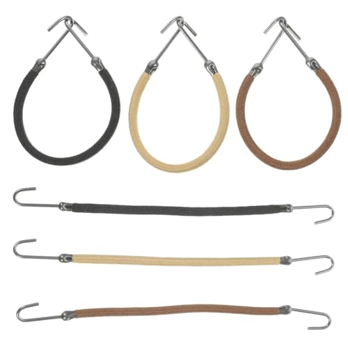 Ganchos abiertos para cola de caballo, 6 Piezas Gomas de Pelo Elástica, Gomas Pelo Ajustables Ganchos Pelo Coleteros Pelo Mujer, accesorios para el cabello, bandas elásticas de goma